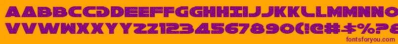 galaxy 1 Font – Purple Fonts on Orange Background