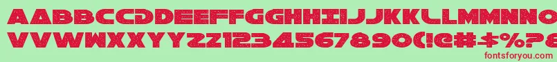 galaxy 1 Font – Red Fonts on Green Background