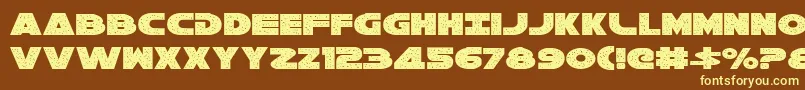 galaxy 1 Font – Yellow Fonts on Brown Background