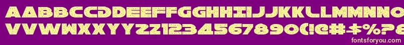 galaxy 1 Font – Yellow Fonts on Purple Background