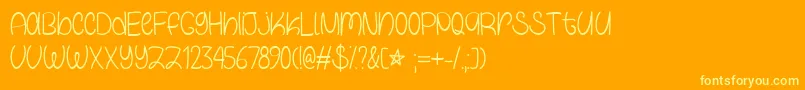 Galaxy Boy   Font – Yellow Fonts on Orange Background