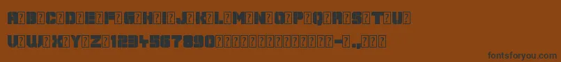 Galaxy Corps Font – Black Fonts on Brown Background