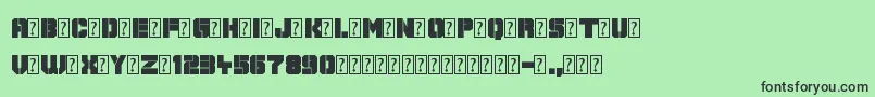 Galaxy Corps Font – Black Fonts on Green Background