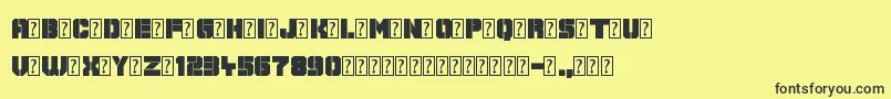 Galaxy Corps Font – Black Fonts on Yellow Background