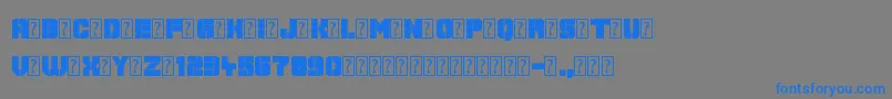 Galaxy Corps Font – Blue Fonts on Gray Background