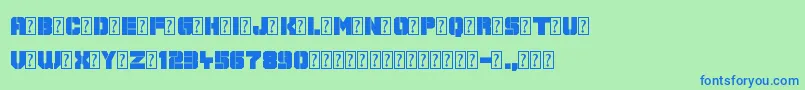 Galaxy Corps Font – Blue Fonts on Green Background