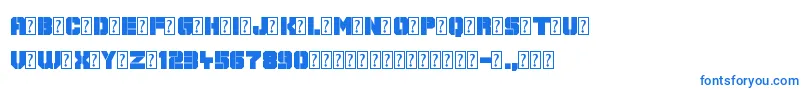 Galaxy Corps Font – Blue Fonts on White Background