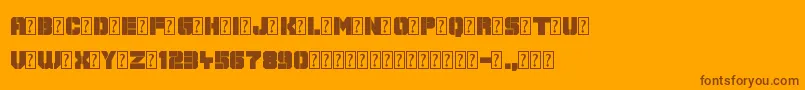 Galaxy Corps Font – Brown Fonts on Orange Background