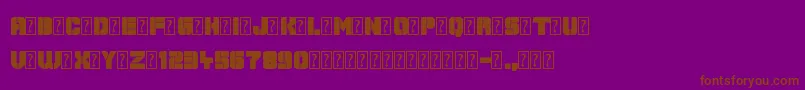 フォントGalaxy Corps – 紫色の背景に茶色のフォント