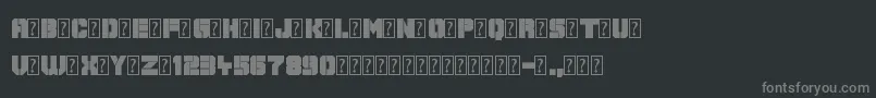 Galaxy Corps Font – Gray Fonts on Black Background