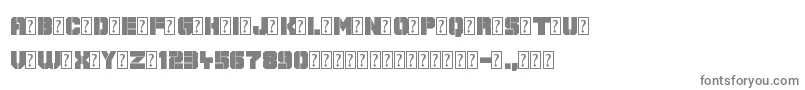 Galaxy Corps Font – Gray Fonts on White Background