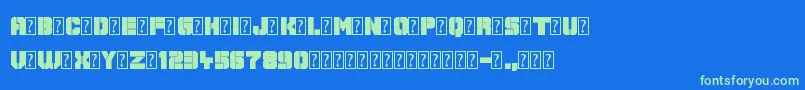 Galaxy Corps Font – Green Fonts on Blue Background