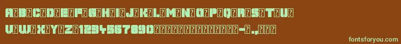Galaxy Corps Font – Green Fonts on Brown Background