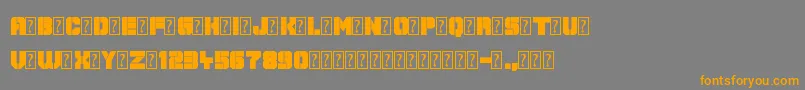 Galaxy Corps Font – Orange Fonts on Gray Background
