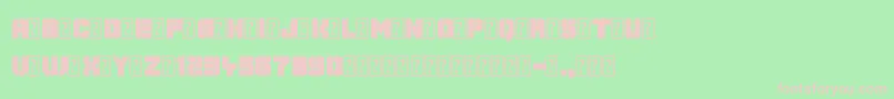 Galaxy Corps Font – Pink Fonts on Green Background