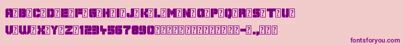 Galaxy Corps Font – Purple Fonts on Pink Background