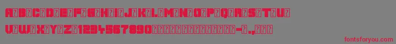 フォントGalaxy Corps – 赤い文字の灰色の背景