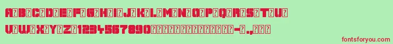 Galaxy Corps Font – Red Fonts on Green Background
