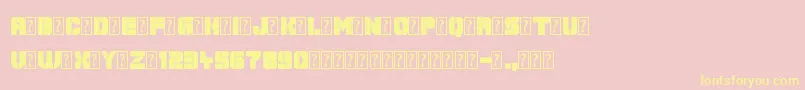 Galaxy Corps Font – Yellow Fonts on Pink Background