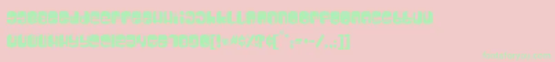 Galaxy Font – Green Fonts on Pink Background