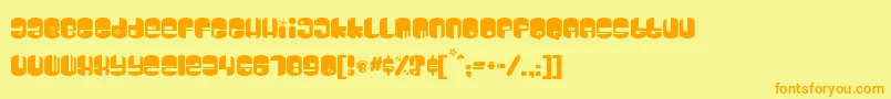 Galaxy Font – Orange Fonts on Yellow Background