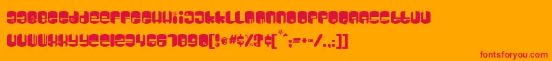 Galaxy Font – Red Fonts on Orange Background