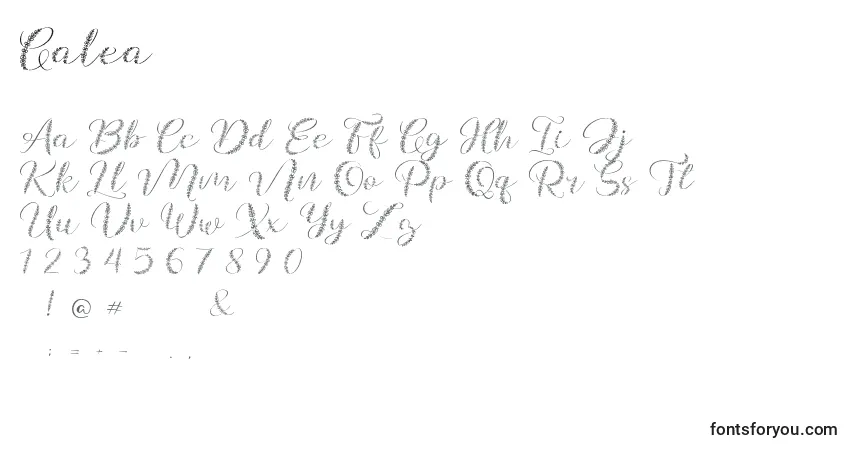 A fonte Galea – alfabeto, números, caracteres especiais