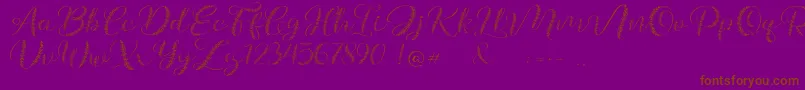 Galea-Schriftart – Braune Schriften auf violettem Hintergrund