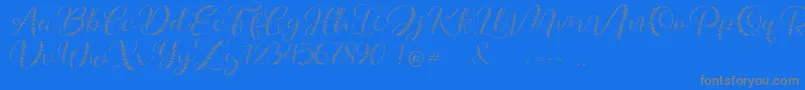 Galea-Schriftart – Graue Schriften auf blauem Hintergrund