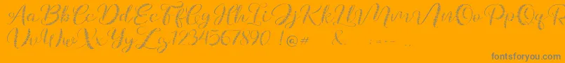 Galea-Schriftart – Graue Schriften auf orangefarbenem Hintergrund