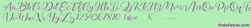 Galea Font – Purple Fonts on Green Background