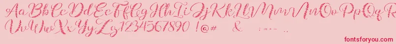 Galea Font – Red Fonts on Pink Background