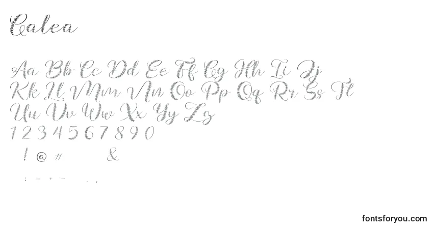 Schriftart Galea (127639) – Alphabet, Zahlen, spezielle Symbole