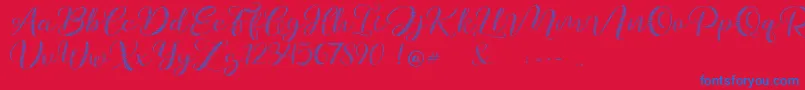 Galea Font – Blue Fonts on Red Background