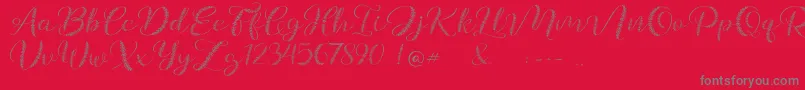 Galea Font – Gray Fonts on Red Background