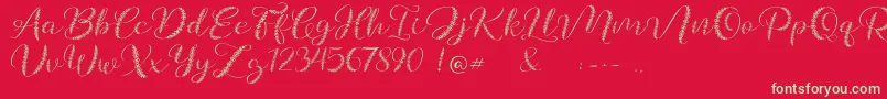Galea Font – Green Fonts on Red Background