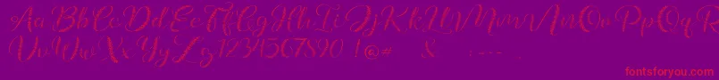 Galea-Schriftart – Rote Schriften auf violettem Hintergrund