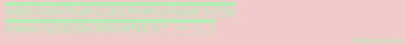 DjbFileFolderLabels Font – Green Fonts on Pink Background