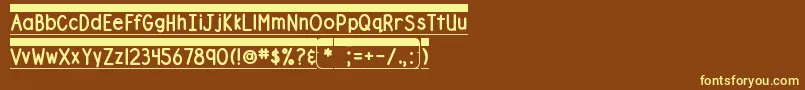 fuente DjbFileFolderLabels – Fuentes Amarillas Sobre Fondo Marrón