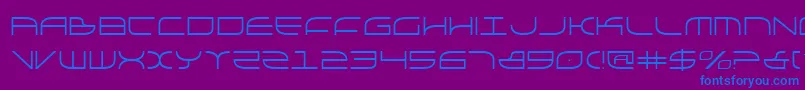 Fonte galga – fontes azuis em um fundo violeta