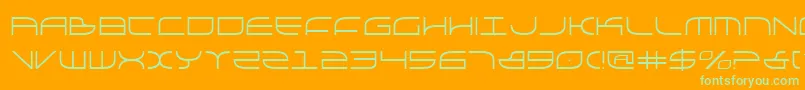 Шрифт galga – зелёные шрифты на оранжевом фоне