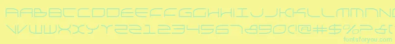 galga Font – Green Fonts on Yellow Background