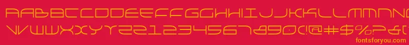 フォントgalga – 赤い背景にオレンジの文字