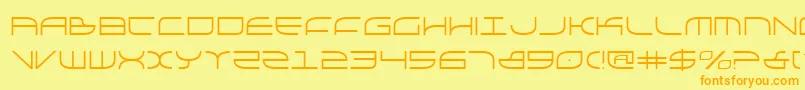 galga-fontti – oranssit fontit keltaisella taustalla
