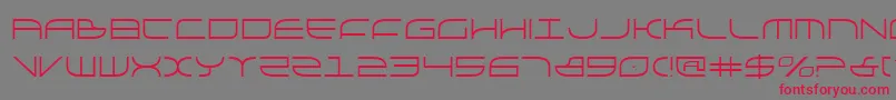 galga-Schriftart – Rote Schriften auf grauem Hintergrund