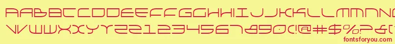 フォントgalga – 赤い文字の黄色い背景