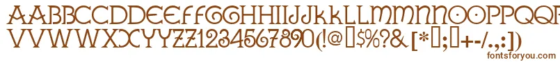 Шрифт GALLA    – коричневые шрифты на белом фоне