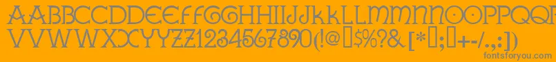 GALLA    Font – Gray Fonts on Orange Background