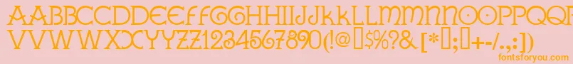 GALLA    Font – Orange Fonts on Pink Background