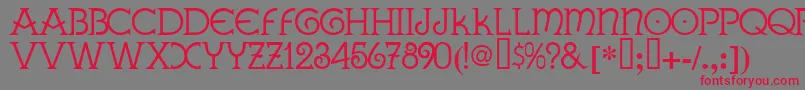 GALLA    Font – Red Fonts on Gray Background